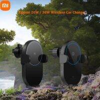 30W Original Xiaomi Mijia Wireless Car Charger 20W Max Electric Auto Pinch 2.5D Glass Ring Lit For Mi 9 (20W) MIX 2S / 3 (10W)