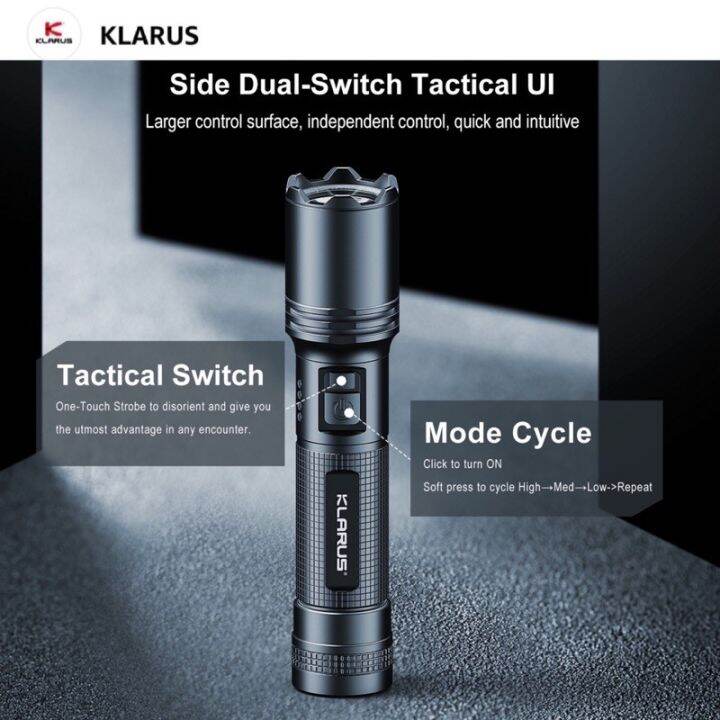 โปรโมชั่น-คุ้มค่า-klarus-a1-high-performance-tactical-flashlight-ตัวแทนจำหน่ายอย่างเป็นทางการ-ราคาสุดคุ้ม-ไฟฉาย-แรง-สูง-ไฟฉาย-คาด-หัว-ไฟฉาย-led-ไฟฉาย-แบบ-ชาร์จ-ได้