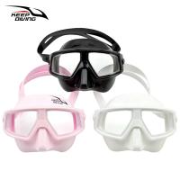 Adult Free Diving Mask Silicone Diving Goggle Underwater Salvage Snorkeling Anti-Fog Goggles Mask Swimming Glasses