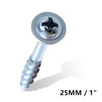 100pcs Self Tapping Screws For Pocket Hole Jig System Pocket Hole Screws 25-63mm Coated Cross Pocket Woodworking Tool