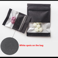 100pcsLot Small BrownWhite Kraft Paper Ziplock Bag with Window Food Earring Jewelry Packaging Pouches