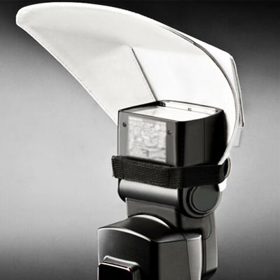 [ELEGANT] Universal Flash Diffuser for Canon Speedlite Photography DSLR Camera Accessories Flash Diffuser Softbox Silver Reflector