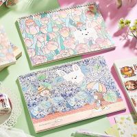 A4 Kawaii Diary Journal Notebook Washi Tape Sticker Storage Book Cute Release Paper Notebook Note Books Pads