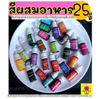 ?ส่งฟรี? สีผสมอาหาร ขนาด10ml(มีให้เลือกซื้อถึง25สี!) สีผสมอาหารน้ำ สีผสมอาหารเจล สีผสมอาหารธรรมชาติ