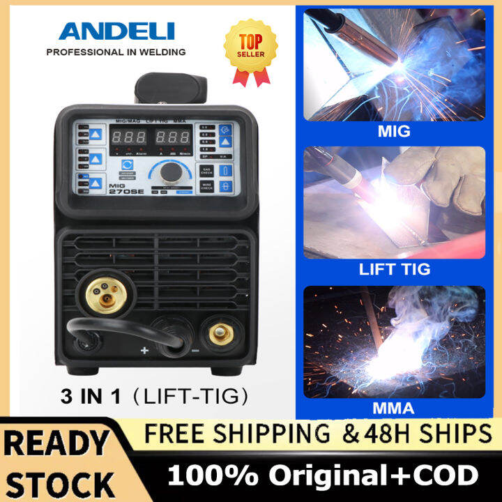 ANDELI MIG270SE 3 in 1 Tig Mig Welder 220V MIG TIG MMA Welding Machine