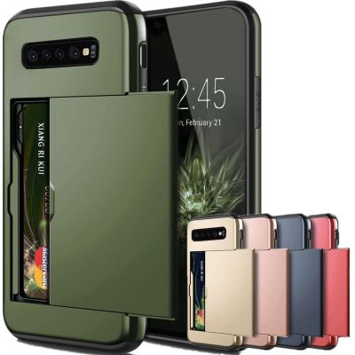 「Enjoy electronic」 For Samsung Galaxy S10 Plus S10E S10 5G S9 S8 S7 S6 Edge S5 Case Slide Armor Wallet Card Slots Holder Cover For Samsung Note 9 8