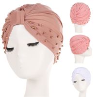 【CC】♚◇﹍  Muslim Headdress Turban Bonnet Woman Color Hijab Caps Wrap Headscarf Hat