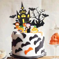 Cartoon cupcake Pumpkin Witch for Dessert Decoration Flags Baking Supplies