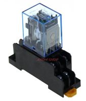 Yingke โมเดล My2nj Dpdt 24V Ac Dc Coil 8 Pin 35Mm Din Rail รีเลย์ซ็อกเก็ต