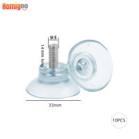 Homigoo 10pcs Transparent Rubber Strong Suction Cup Replacements for Glass Table Tops with M6 Screws Home Suction Cup Hooks