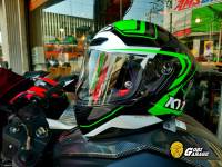 หมวกกันน็อค KYT รุ่น TT COURSE ลาย Overtech BLK/GREEN