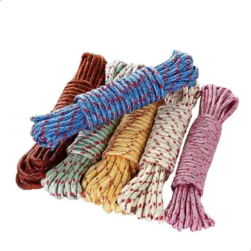 Elastic Clothesline Rope Rope Clothesline Clothes Line Outdoors Clothesline  Outdoor Zinc Alloy Blue Non- Drying Net Travel Clothesline Cotton Rope