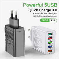 5พอร์ต USB Quick Charging 3.0อะแดปเตอร์ศัพท์ Wall Mobile Charger Fast Charging Power Adapter สำหรับ Samsung Xiaomi USB Charger