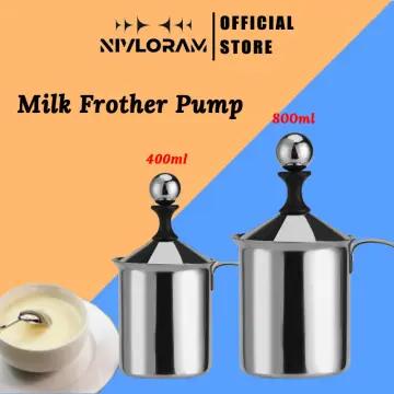 Shop Stainless Milk Frother With Hand Pump online - Dec 2023