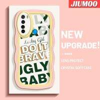 เคส JIUMOO สำหรับ Xiaomi Redmi Note 8 2021 Note 8T เคสแฟชั่นแบบตัวอักษรภาษาอังกฤษโคโลเวอร์เวฟเดอร์ TPU ใสนุ่มเคสมือถือกันกระแทกทนต่อการสึกหรอซิลิก้าเจลฝาครอบป้องกัน