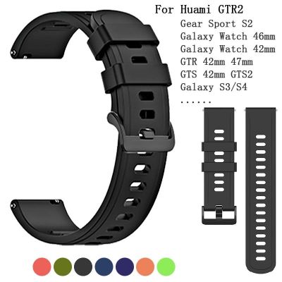 ۩ஐ สไตล์ทางการสายซิลิโคนอ่อนนุ่มสำหรับ HUAWEI WATCH GT 2e สาย Correa สายรัดข้อมือสำหรับ HUAWEI GT2E Samsung นาฬิกา S3 46 มม. สายรัด