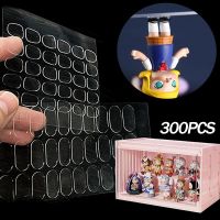 300Pcs Traceless Sticker Dot Transparent Double-Sided Adhesive Glue Tape for Blind Box Figures No Trace Photo Hanging Wall Decor