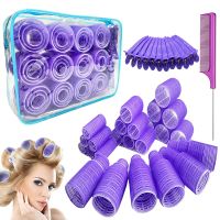 61 Pieces Hair Roller Set Hair Curlers 3 Sizes Big Hair Rollers for Long Hair. No heat Curlers Hair Rollers with Clips &amp; Comb. Cleaning Tools