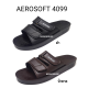 Aerosoft แอโร่ซอฟ รุ่น 4099 เบอร์ 38-43 รองเท้าแตะ ผู้ชาย สีดำ สีน้ำตาล