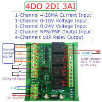 2DI 3AI RS485 Modbus RTU มัลติฟังก์ชั่รีเลย์โมดูล PLC IO ขยายคณะกรรมการ4-20MA 0-10โวลต์สะสมแรงดันไฟฟ้าในปัจจุบัน