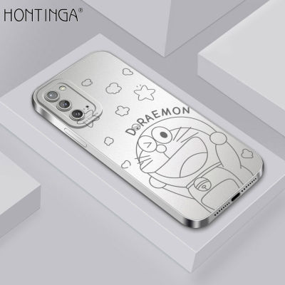 Hontinga เคสสำหรับ Samsung Galaxy Note 20 Ultra 5G/4G Note20 Note 20,เคสซิลิโคนนิ่มสี่เหลี่ยมแบบใหม่เคสฝาหลังลายการ์ตูนอนิเมะโดราเอมอนพร้อมกล้องป้องกันการกระแทกเคสยางนิ่มสำหรับเด็กผู้หญิง