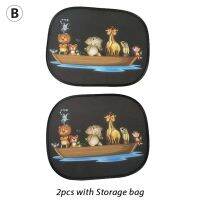 2ชิ้นที่กันแดดรถยนต์พับได้อย่างสร้างสรรค์รถม่านหน้าต่างรถยนต์ S สำหรับด้านหลังและด้านข้างรถแผ่นกันความร้อนปกป้องบังแดดม่านหน้าต่างรถยนต์ของเด็กทารก