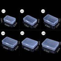 Mini Boxes Rectangle Clear Plastic Nail Drill Bit Holder Storage Case Milling Cutter Box Manicure Empty Display Holder Container