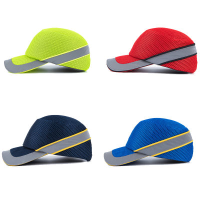 Reflective Work Safety Protective Helmet Bump Cap Hard Inner Shell Baseball Hat Work Factory Shop Carrying Head Protection