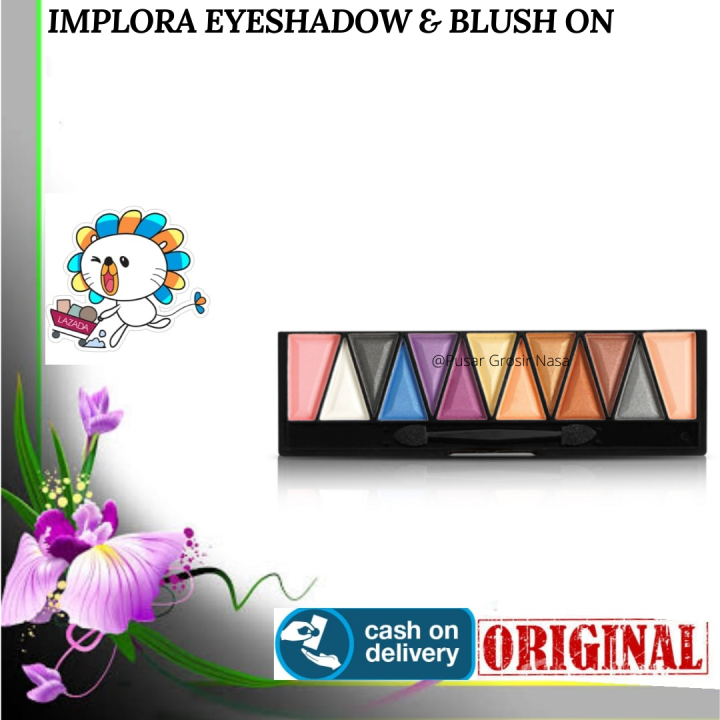 IMPLORA EYESHADOW & BLUSH ON PALETTE 7669D Lazada Indonesia