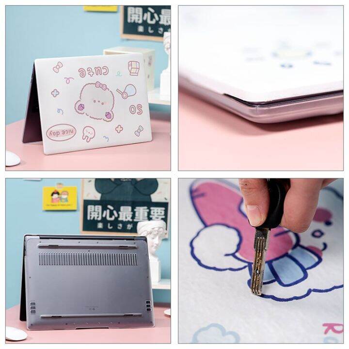 เคสเปลือกแข็งกระเป๋าแล็ปท็อปการ์ตูน2ชิ้นสำหรับ-macbook-air-13-a2681case-m2-2022-a2337-a2338-pro14-a2442น่ารักเคสอุปกรณ์เสริม