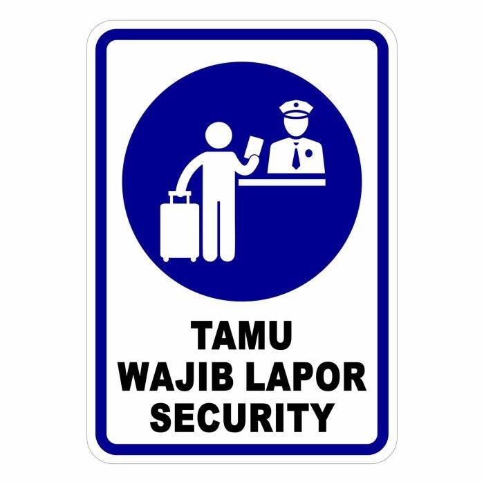 Rambu Sign Plang Tamu Wajib Lapor Security 35 X 50cm Plat Alumunium Lazada Indonesia 9497