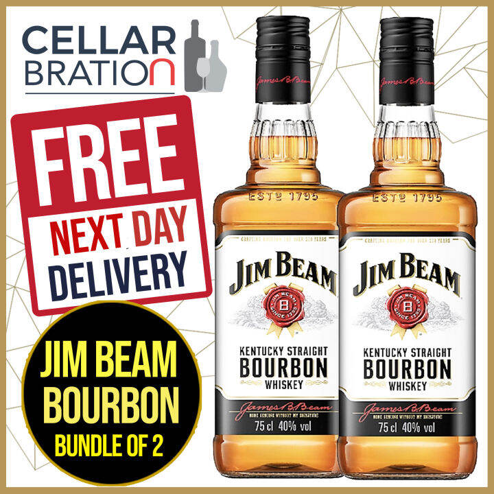 Jim Beam White Label Bourbon Whisky 700ml X 2 Bottles Lazada Singapore 1037