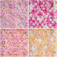 Rose Artificial Flowers Wall Decoration Peony Wed Flower wall panel For DIY Pink Wedding Baby Shower Party Backdrop Home Decor