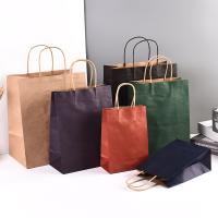 5 pcs Kraft Bag Paper Gift Bags Reusable Grocery Shopping Bags for Packaging Craft Gifts Wedding Business Retail Party Bags