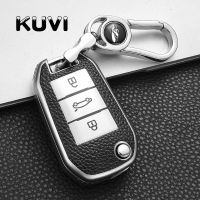 เคส Kunci Remote Mobil สำหรับ Peugeot 208 308 408 508 307 2008 3008 4008 Citroen ปุ่มทนต่อการขีดข่วนป้องกันที่วางฝาครอบ