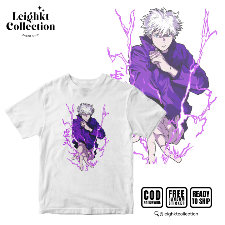 Leighkt | JJK Gojo Purple Anime Shirt | Lazada PH