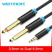 COD Vention dây kết nối âm thanh 6.35mm Male 1 4 Mono Jack to Stereo 1 8