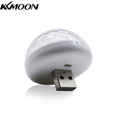 KKmoon ภายในรถบรรยากาศนีออนแสงที่มีสีสัน LED USB RGB ตกแต่งเพลงโคมไฟ