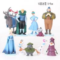 【Thriving】 Mamas &amp; Babies 10ชิ้นของเล่นเจ้าหญิง Kristoff Sven Olaf แช่แข็งวันเกิดตัวเลข PVC ขนาด9ซม. ของเล่นแอ็กชันสำหรับ DS17ของขวัญคริสต์มาสสำหรับเด็ก