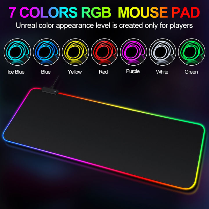 mousepads-rgb-แผ่นรองเมาส์เรืองแสง-สีดำทั้งหมด-ม้าแข่ง-เจ็ดสี-แผ่นรองเมาส์เมาส์ป้องกันลื่นเรืองแสง-สามารถทำให้เป็น-padmousepads-เรืองแสง-drtujhfg