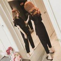 Jumpsuit New Style Women Summer Fashionable Western Casual Chiffon Short-Sleeved Top Harem Pants