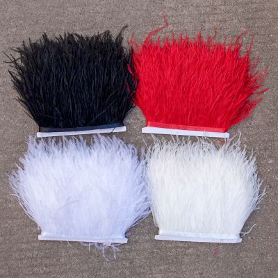 1Meter Colorful Feather Trim Fringe 8-10CM for Wedding Clothing Sewing Accessories Real Feathers Crafts Decoration