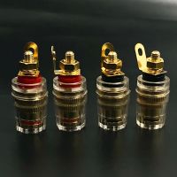 【CW】 2pcs/lot 42MM Gold Plated Speaker Terminal Binding Post Amplifier Connector Suitable For 4mm Banana Plug