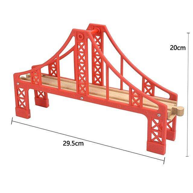 รางไม้อุปกรณ์เสริมสำหรับเด็กของเล่นรางรถไฟไม้บีชเหมาะสำหรับทุกยี่ห้อของเล่นรางรางไม้-biro