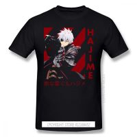 Cool T-Shirts Men Birthday Gifts Tee Crew Neck 100% Cotton Arifureta Hajime Nagumo Tio Klarus Anime Clothes Humor Tshirt