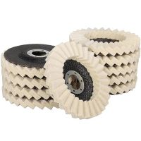 Louver Blade Wool Polishing Wheel Pad Wool Wheel 5 Inch Suitable for Angle Grinder