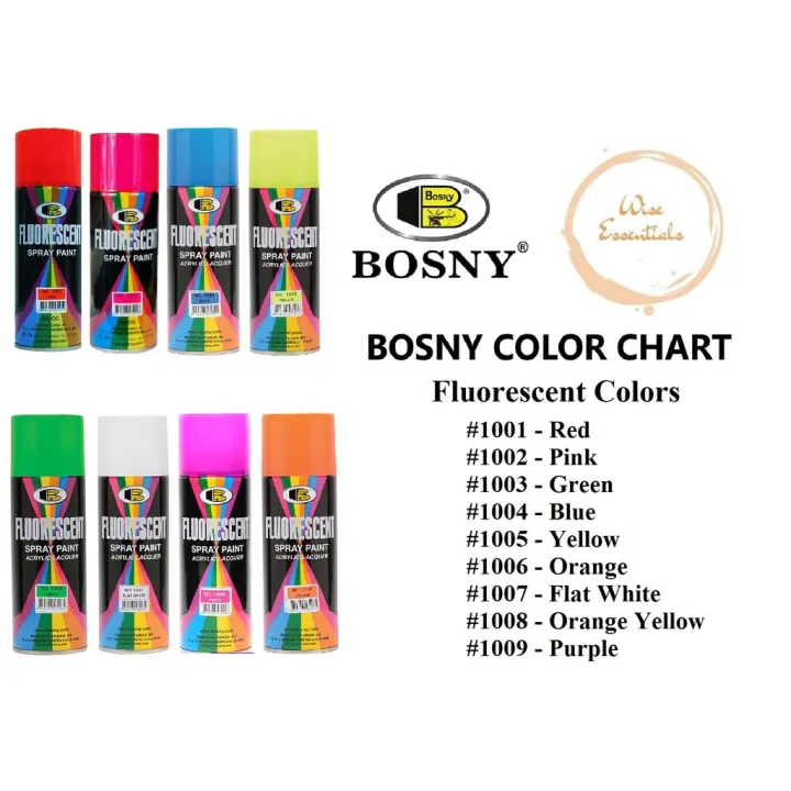 RAINBOW SHOWER BOSNY Fluorescent Spray Paint Lazada PH