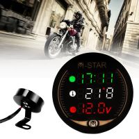 LED 3-in-1 Motorcycle Meter 12V Waterproof Time Temperature Voltage Display Table For Ducati 400 620 695 696 796 821 MONSTER