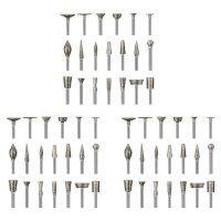 Stone Carving Set Diamond Burr Bits,60PCS Polishing Kits Rotary Tools Accessories with 1/8 Inch Shank for Carving