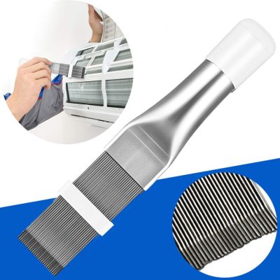 Air Conditioner Stainless Steel Fin Comb A/C Coil Cleaner Metal Fin Hvac Condenser Evaporator Radiator Cleaning Tool Fin Repair Universal Brush